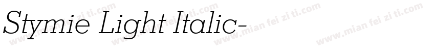 Stymie Light Italic字体转换